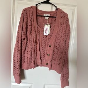 💓NWT Cardigan button up sweater with matching tank set 💓